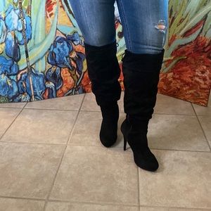 Thalia Sodi Platform Knee High Boots Wide Calf